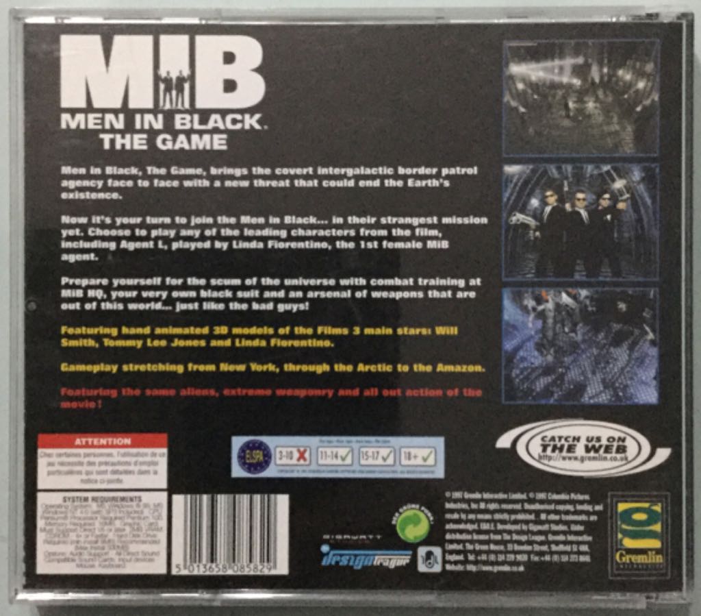 Men In Black: The Game - Microsoft Windows (Gremlin Interactive - 1) video game collectible [Barcode 5013658085829] - Main Image 2