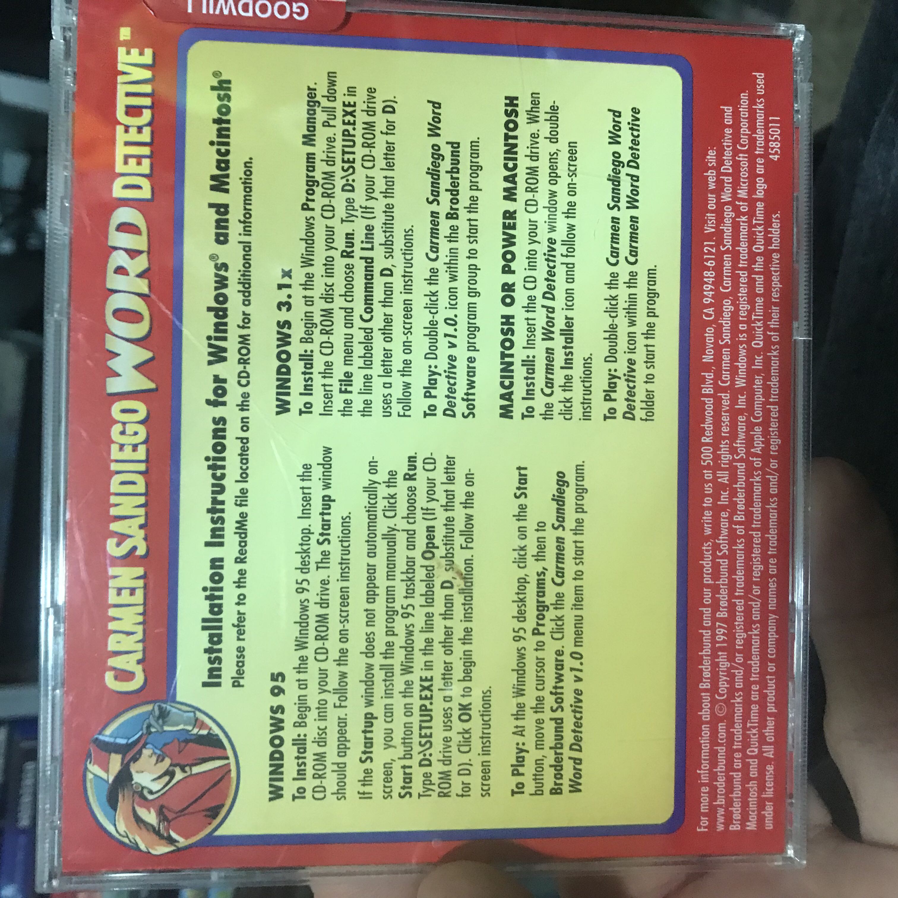 Carmen Sandiego Word Detective - PC (Broderbund Software, Inc.) video game collectible - Main Image 2