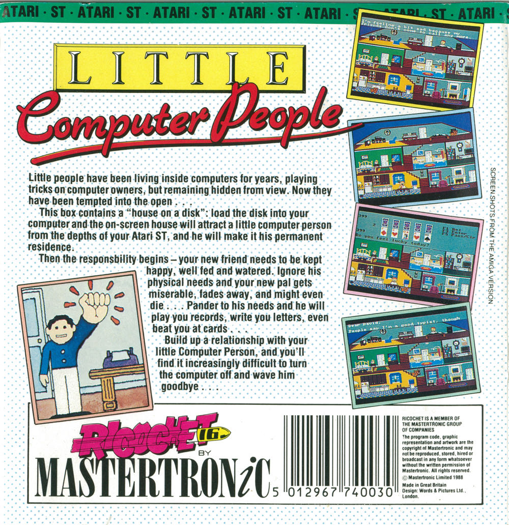 Little Computer People - Commodore 64 (Activision) video game collectible [Barcode 047875441262] - Main Image 2