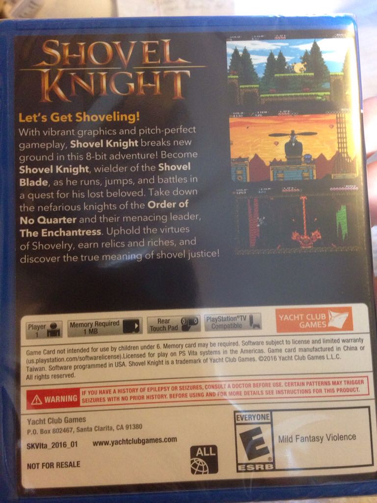 Shovel Knight - Sony PlayStation Vita (PS Vita) (Yacht Club Games - 1) video game collectible - Main Image 2