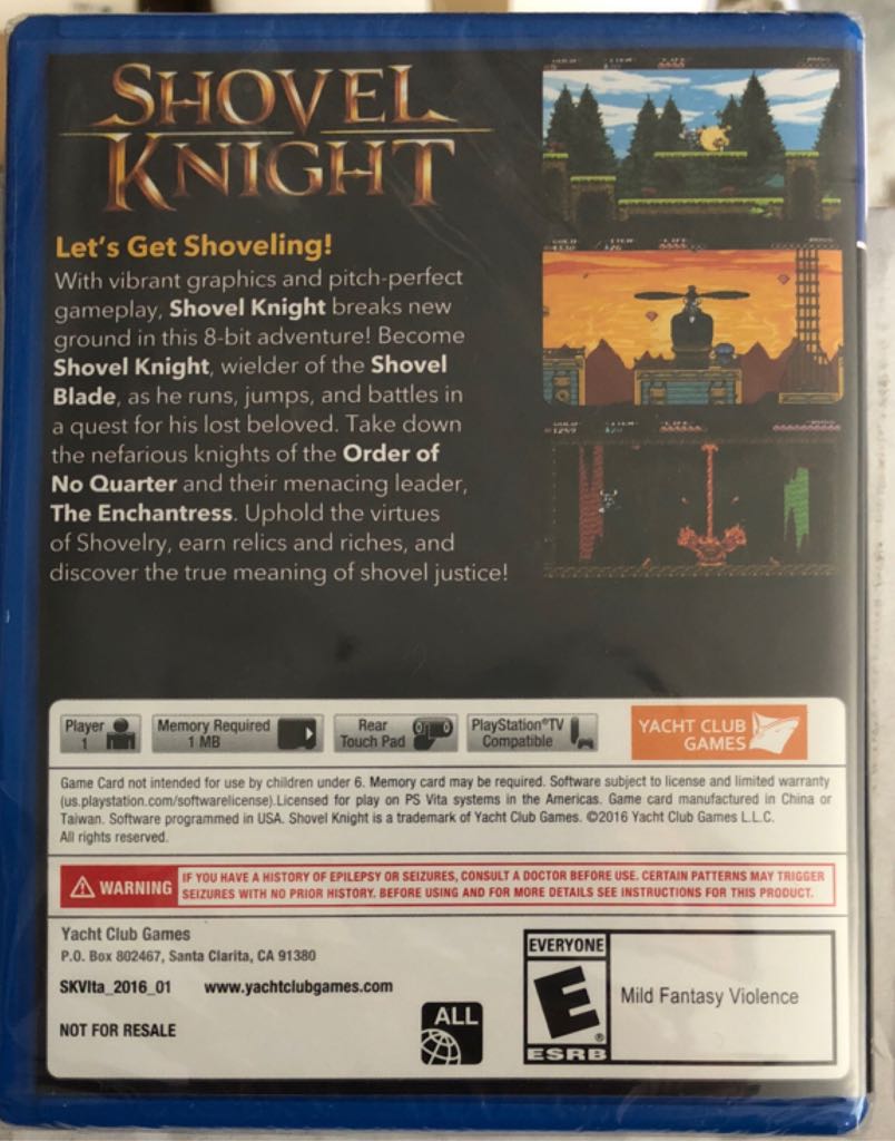 Shovel Knight - Sony PlayStation Vita (PS Vita) (Yacht Club Games) video game collectible - Main Image 2
