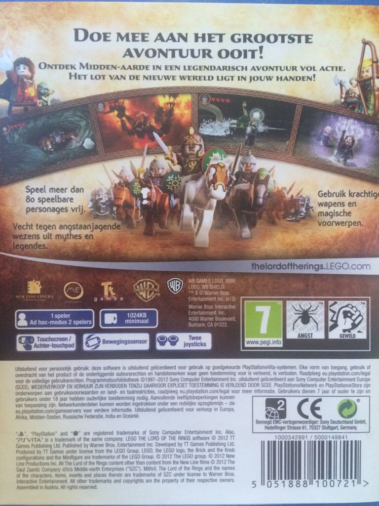 Lego In De Ban Van De Ring - Sony PlayStation Vita (PS Vita) (WB Games - 1) video game collectible - Main Image 2