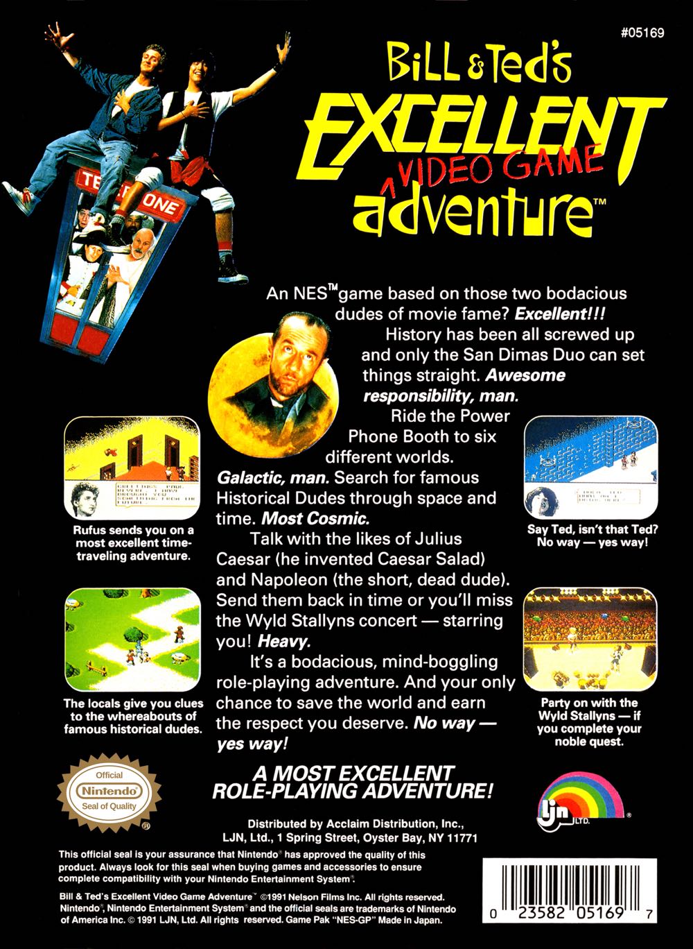 Bill And Ted’s Excellent Video Game Adventure - Nintendo Entertainment System (NES) video game collectible - Main Image 2