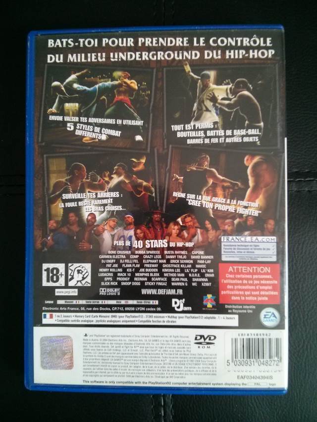 DefJam Fight for NY - Sony PlayStation 2 (PS2) video game collectible [Barcode 5030931048272] - Main Image 2