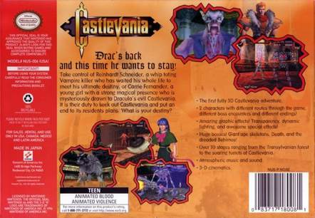 Castlevania Nintendo 64 - Nintendo 64 (N64) (Nintendo) video game collectible - Main Image 2