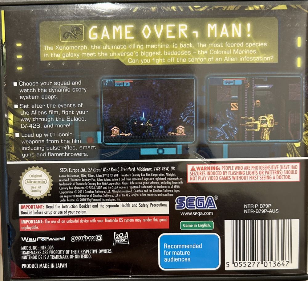 Aliens Infestation - Nintendo DS video game collectible [Barcode 5055277013647] - Main Image 2