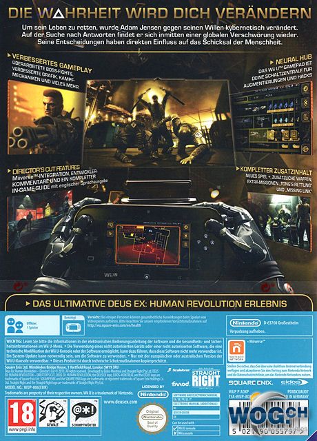 Deus Ex: Human Revolution - Director’s Cut - Nintendo Wii U (Square Enix - 1) video game collectible [Barcode 662248913254] - Main Image 2