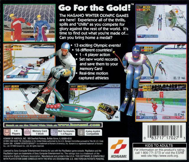 PS1 / Nagano Winter Olympics ’98 - Sony PlayStation (Konami - 1-4) video game collectible [Barcode 4988602414042] - Main Image 2