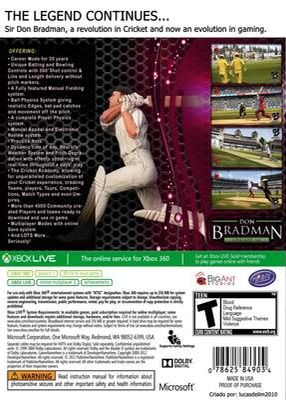 Don Bradman Cricket 14 - Microsoft Xbox 360 (Tru Blu) video game collectible [Barcode 9312590111549] - Main Image 2