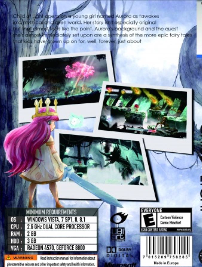 Child of Light - Valve Steam (Ubisoft - 1) video game collectible [Barcode 9771555155002] - Main Image 2