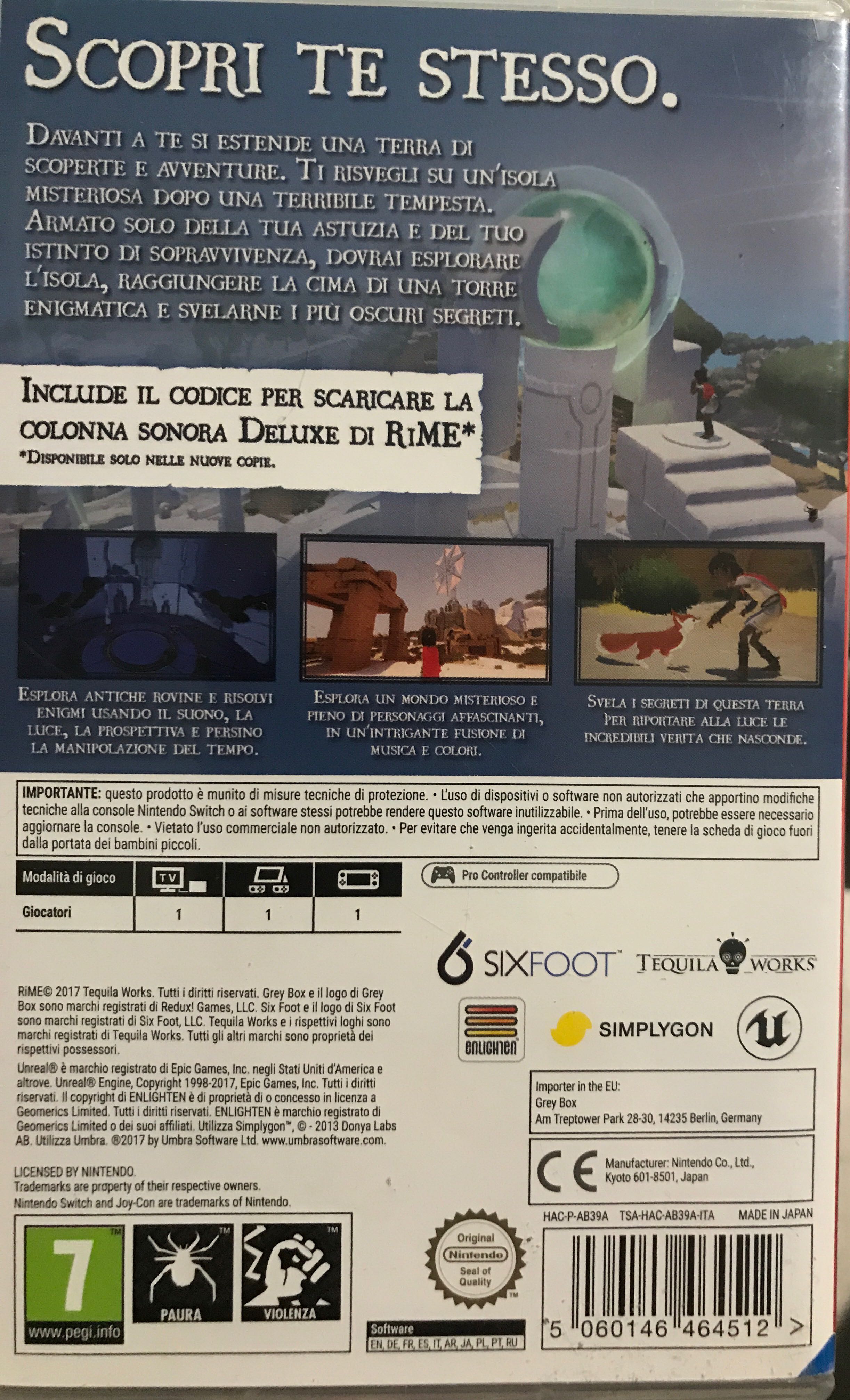 Rime - Nintendo Switch (Greybox - 1) video game collectible [Barcode 5060146464512] - Main Image 2