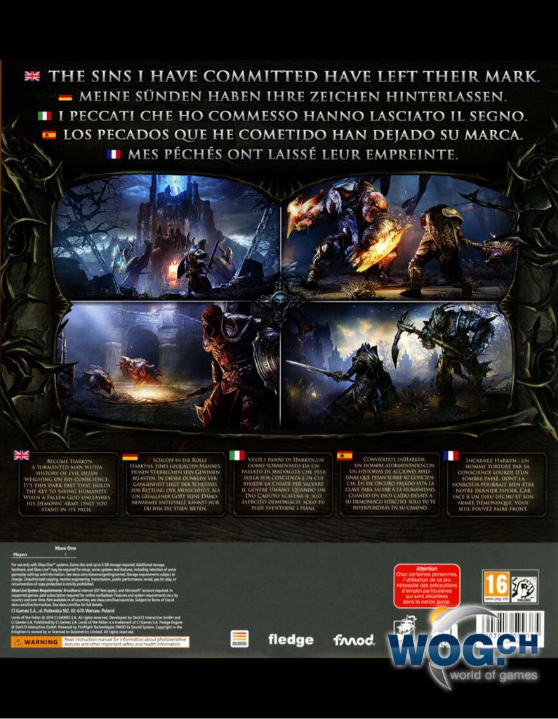 Lords Of The Fallen - CD Projekt GOG (Square Enix - 1) video game collectible - Main Image 2