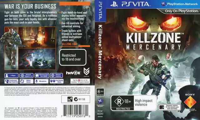 Killzone Mercenary - Sony PlayStation Vita (PS Vita) (Sony Computer Entertainment - 1) video game collectible [Barcode 711719250760] - Main Image 3