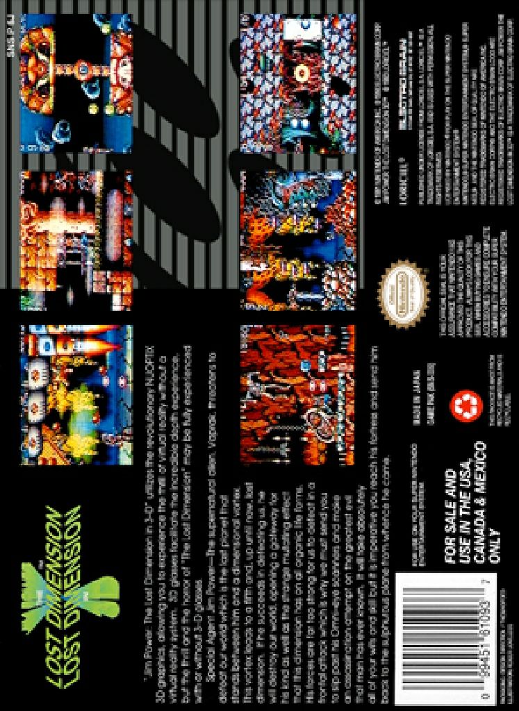 Jim Power The Lost Dimension In 3D - Nintendo Super Nintendo Entertainment System (SNES) (Electro Brain) video game collectible - Main Image 2