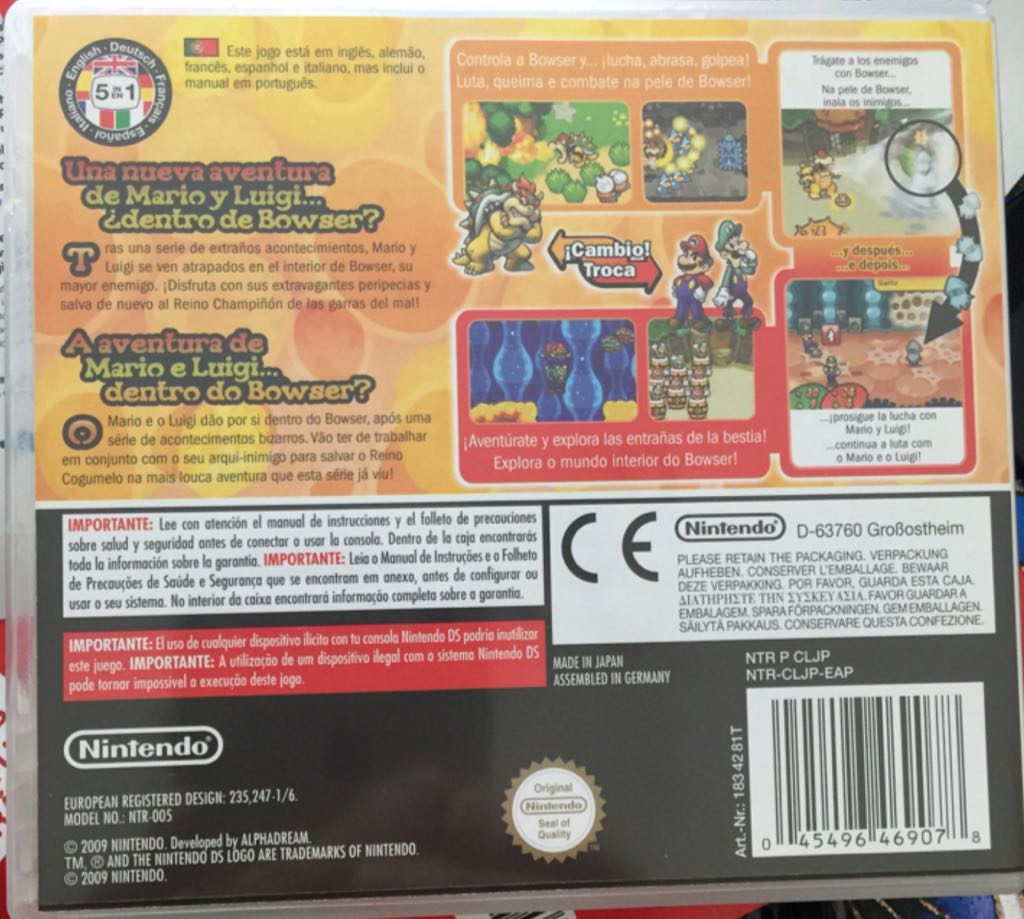 Mario & Luigi Viaje Al Centro De Bowser - Nintendo DS (Nintendo - 1) video game collectible [Barcode 045496469078] - Main Image 2