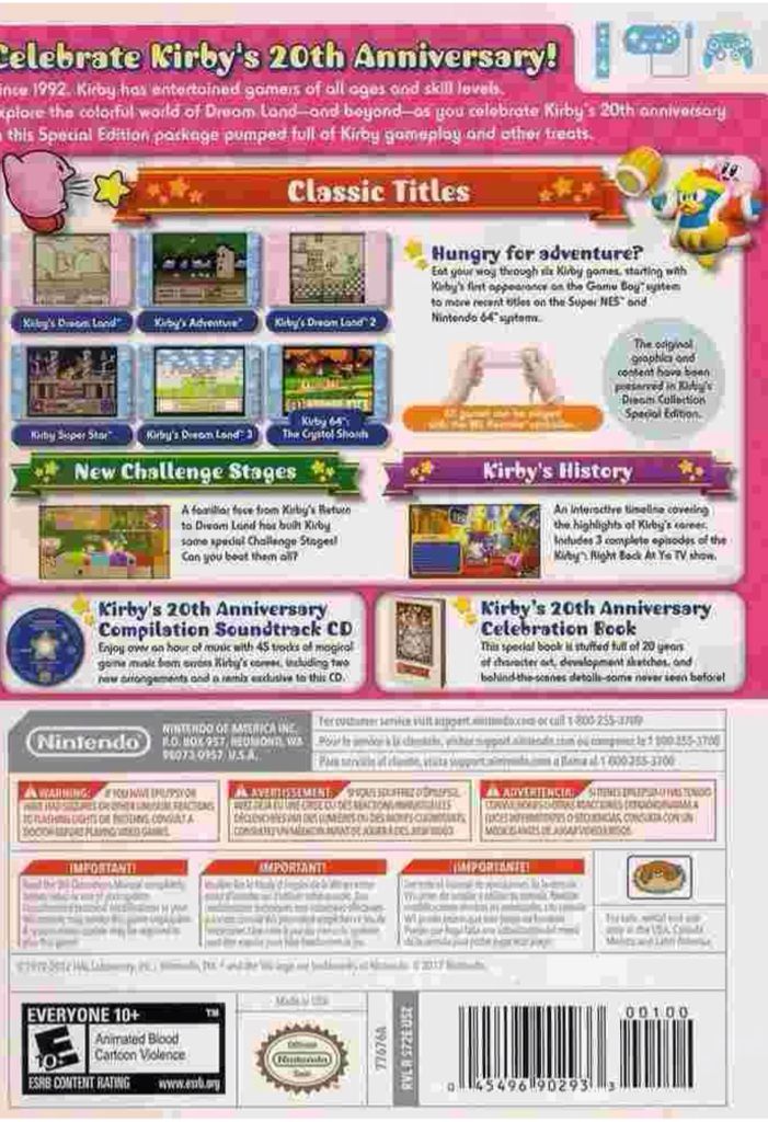 Kirbys Dream Collection - Nintendo Wii video game collectible - Main Image 2