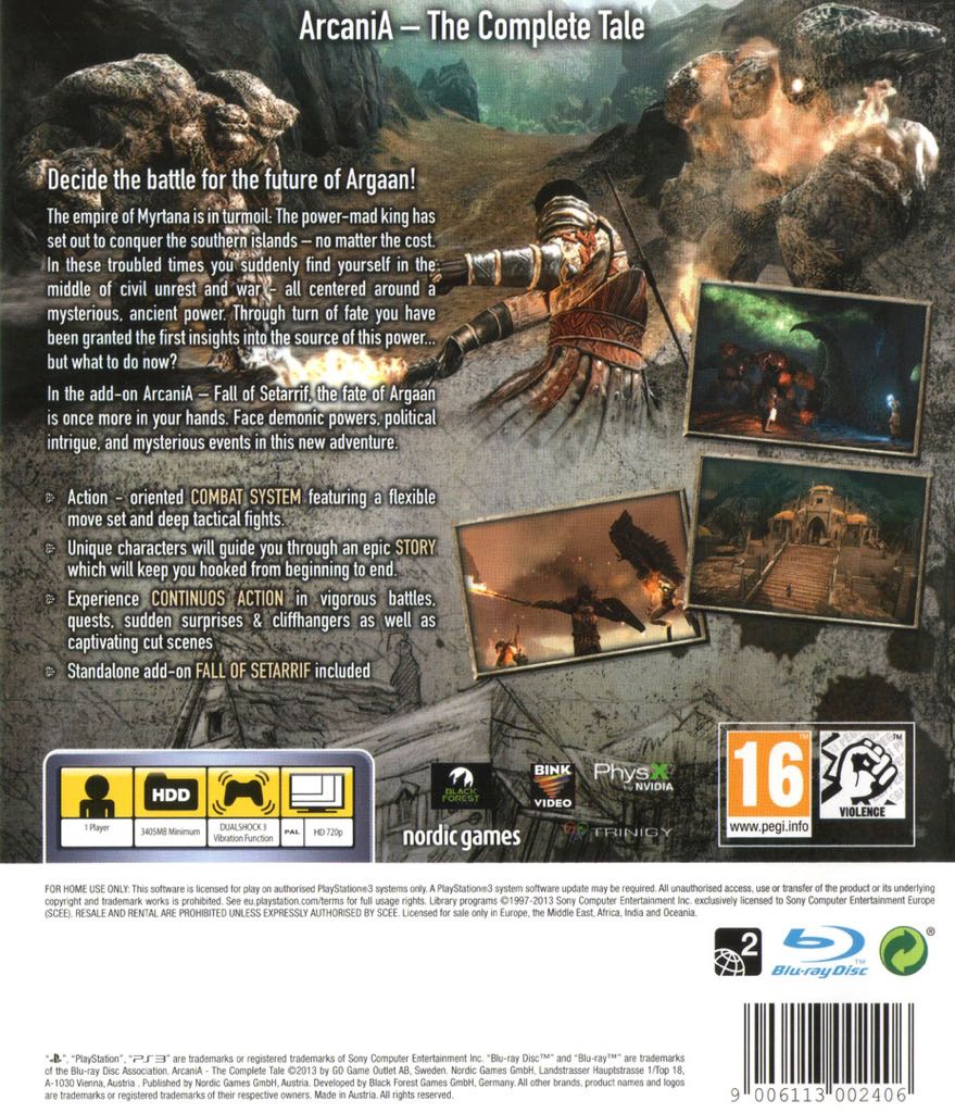 Arcania - The Complete Tale - Sony PlayStation 3 (PS3) (1) video game collectible [Barcode 9006113002413] - Main Image 2