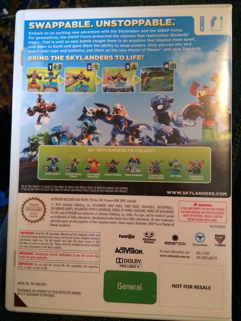 Skylanders: Swap Force Dark Edition - Nintendo Wii video game collectible - Main Image 2