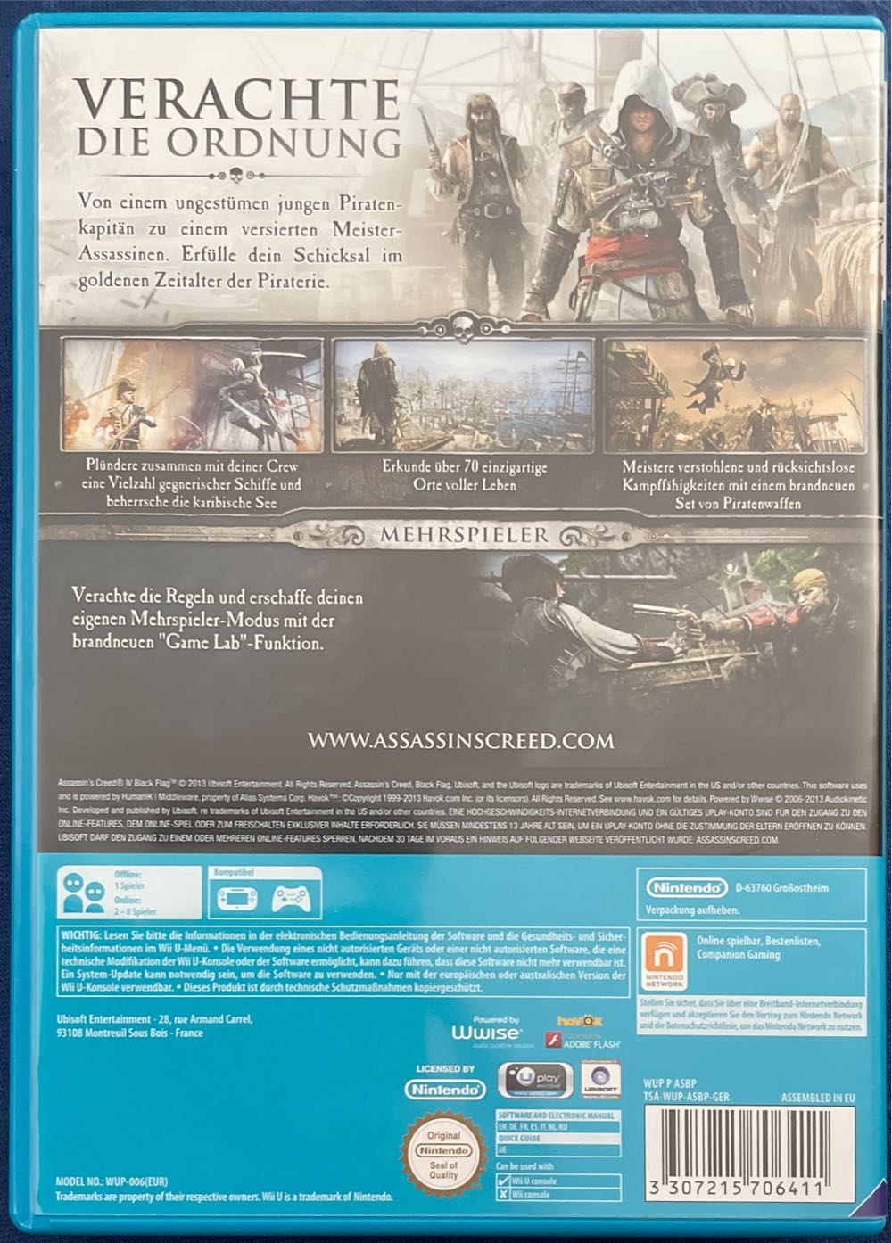 Assasins Creed IV Black Flag - Nintendo Wii U video game collectible - Main Image 2