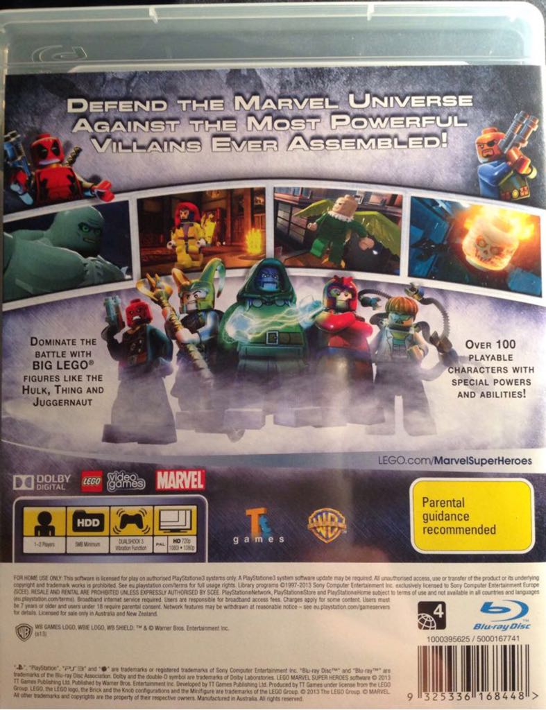 LEGO Marvel Super Heroes - Sony PlayStation 3 (PS3) (Tt Games / Warner Bros. Games - 1-2) video game collectible [Barcode 5051889379041] - Main Image 2