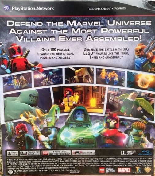 LEGO Marvel Super Heroes - Sony PlayStation 3 (PS3) (WB Games - 2) video game collectible [Barcode 5051892132329] - Main Image 2