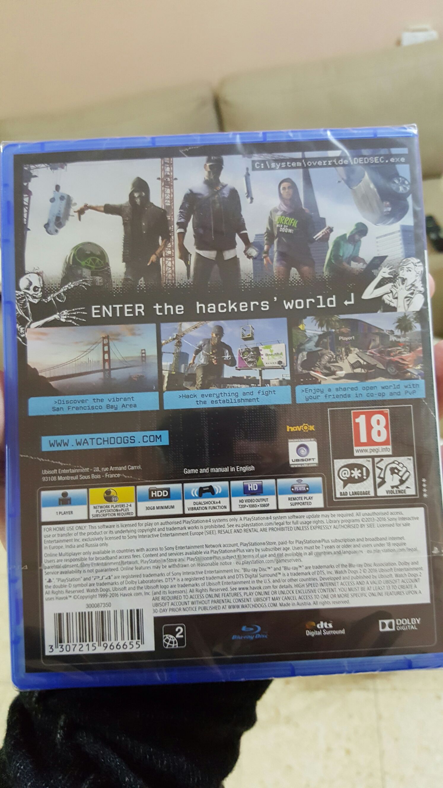 Watch Dogs : 2 - Sony PlayStation 4 (PS4) (Ubisoft, Ubisoft Entertainment, Ubisoft Entertainment) video game collectible [Barcode 3307215966655] - Main Image 2