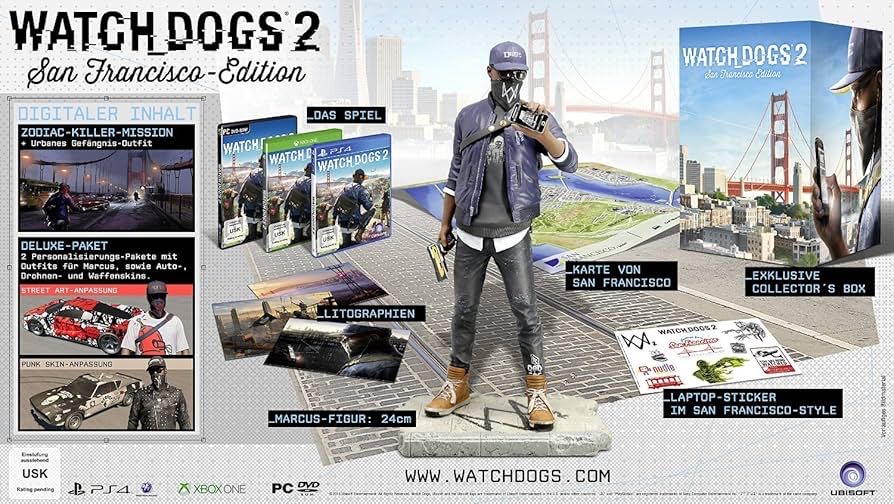 Watch Dogs 2 - Microsoft Xbox One (Ubisoft - 2) video game collectible [Barcode 3307215966884] - Main Image 3