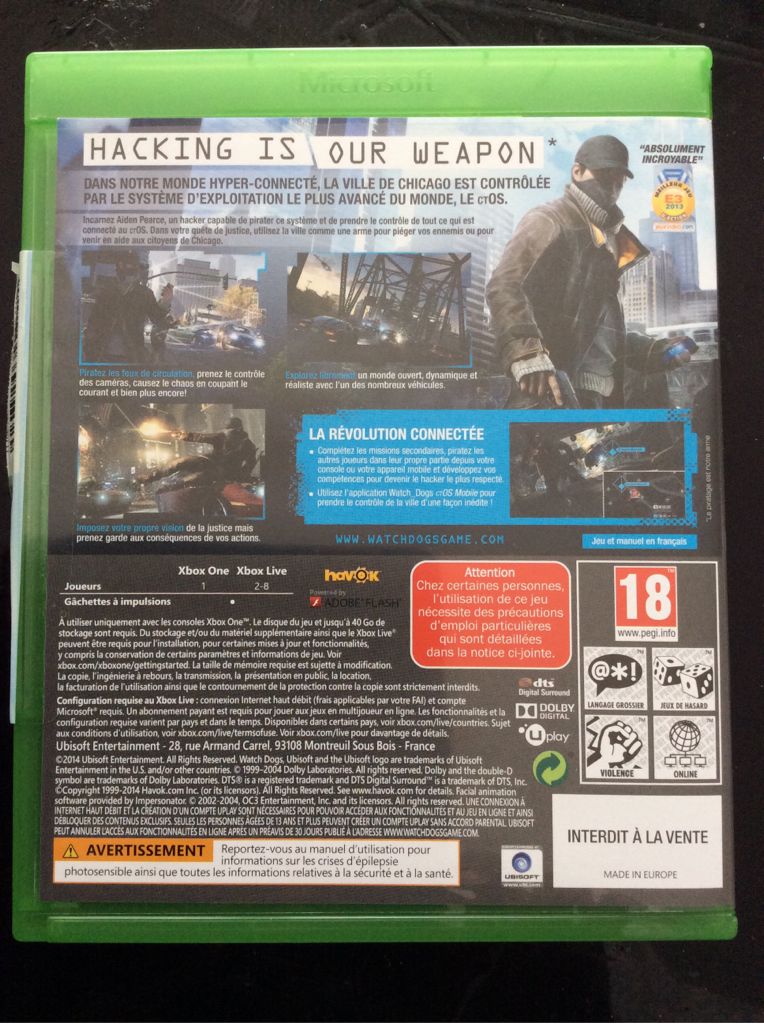 Watch Dogs DedSec Edition - Microsoft Xbox One (Ubisoft Entertainment - 1) video game collectible - Main Image 2