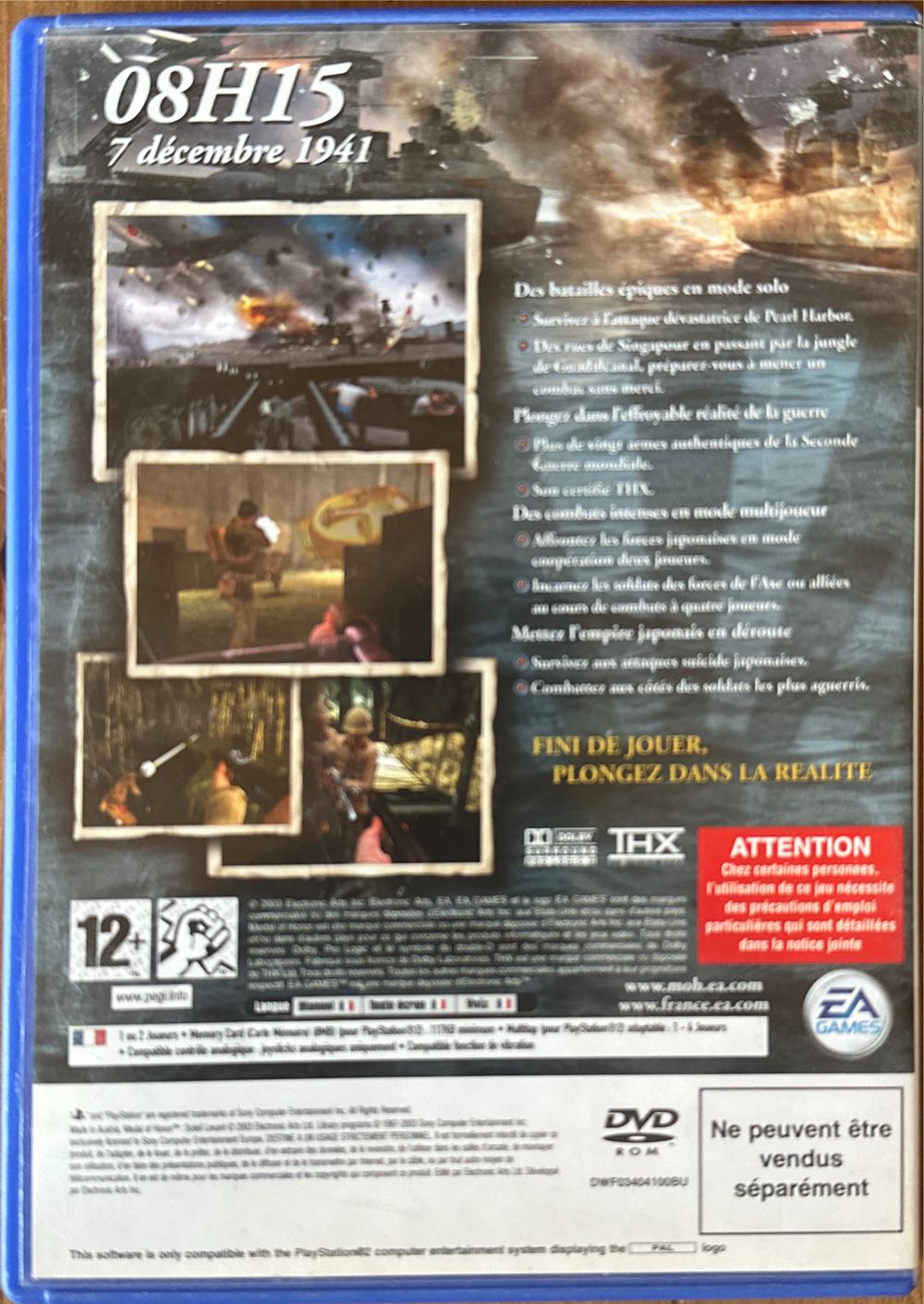 Medal Of Honor Soleil Levant - Sony PlayStation 2 (PS2) video game collectible - Main Image 2