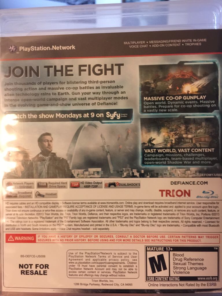 Defiance - Ultimate Edition - Sony PlayStation 3 (PS3) video game collectible - Main Image 2