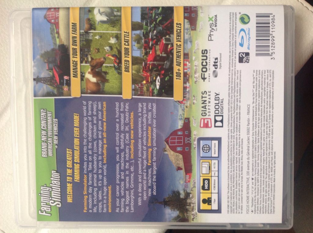 Farming simulator 2013 - Sony PlayStation 3 (PS3) video game collectible [Barcode 3512899110984] - Main Image 2