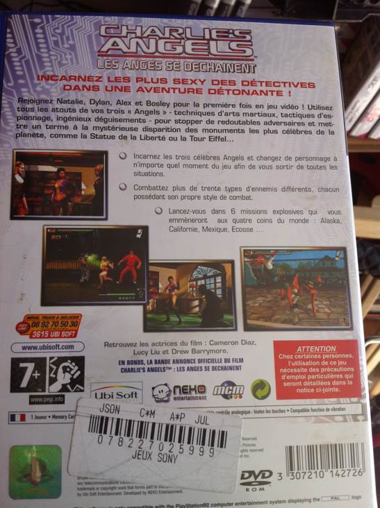 Charlie’s Angels: Les Anges Se Dechainent - Sony PlayStation 2 (PS2) video game collectible [Barcode 3307210142726] - Main Image 2