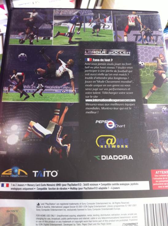 INTERNATIONAL LEAGUE SOCCER - Sony PlayStation 2 (PS2) video game collectible [Barcode 5060020460753] - Main Image 2