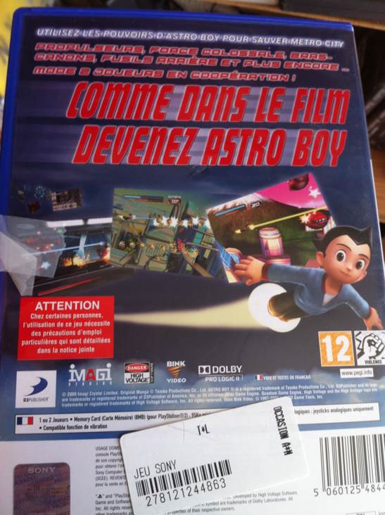 Astro Boy The Vidéo Game - Sony PlayStation 2 (PS2) (Sega - 1) video game collectible [Barcode 5060125484401] - Main Image 2