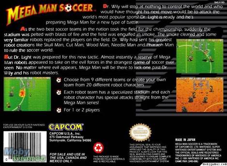 Megaman Soccer - Nintendo Super Nintendo Entertainment System (SNES) video game collectible - Main Image 2