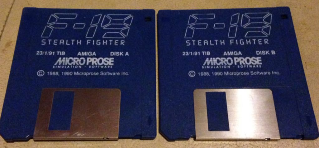 F-19 Stealth Fighter - Commodore Amiga video game collectible - Main Image 1
