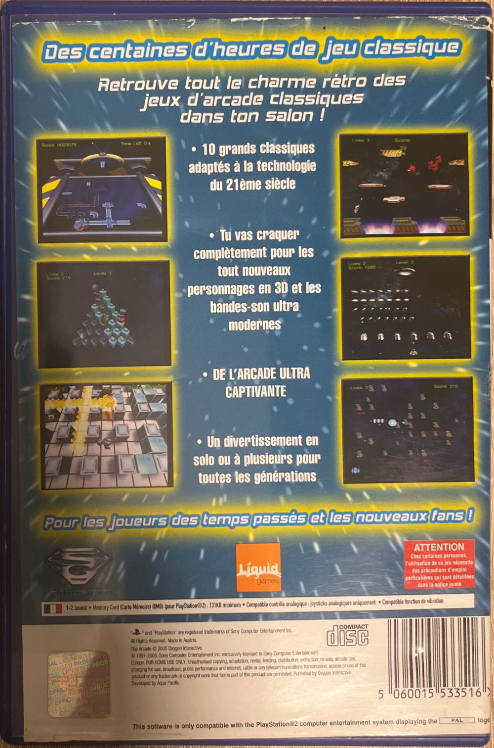 PS2 / The Arcade - Sony PlayStation 2 (PS2) (OG International Ltd - 1-2) video game collectible [Barcode 5060015533516] - Main Image 2
