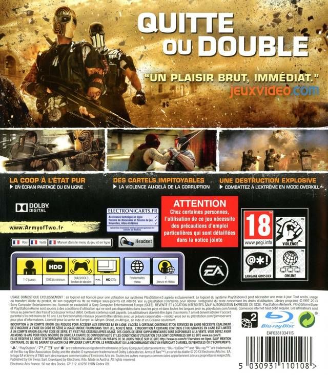 Army Of Two The Devils Cartel - Microsoft Xbox 360 (Eletronic Arts - 2) video game collectible [Barcode 5030935111583] - Main Image 2