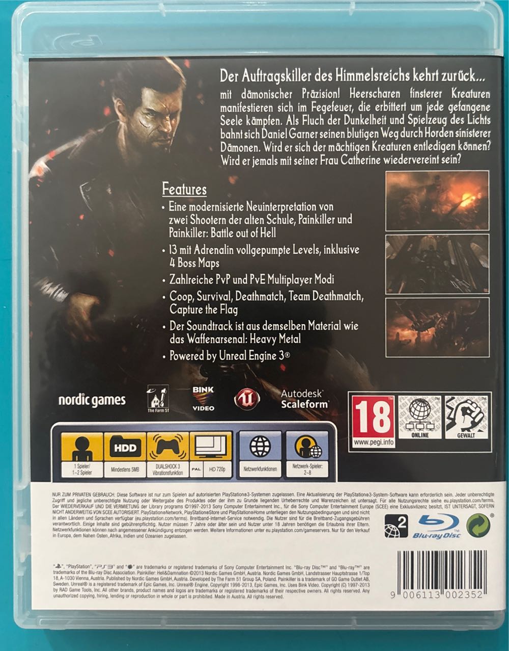 Painkiller Hell And Damnation - Sony PlayStation 3 (PS3) video game collectible [Barcode 9006113002352] - Main Image 2