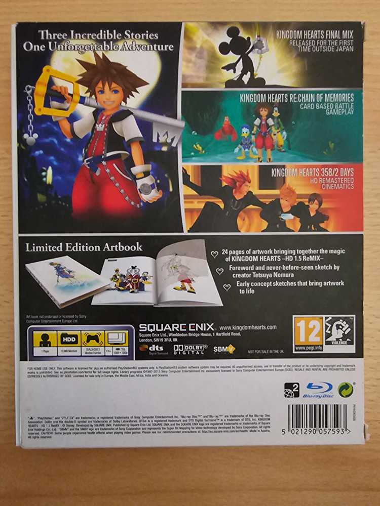Kingdom Hearts: HD 1.5 Remix | Limited Ed. - Sony PlayStation 3 (PS3) (Square Enix - 1) video game collectible [Barcode 5021290057593] - Main Image 3