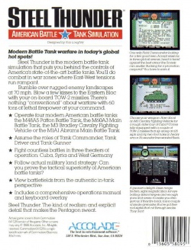 Steel Thunder American Battle Tank Simulation  video game collectible [Barcode 015605580956] - Main Image 2