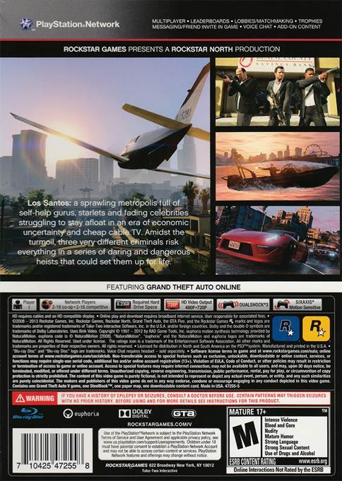 Grand Theft Auto V: Special Edition - Sony PlayStation 3 (PS3) (Rockstar Games - 1) video game collectible [Barcode 710425472558] - Main Image 2