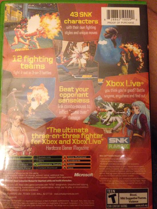 The King Of Fighters: Neo Wave - Microsoft Xbox video game collectible - Main Image 2