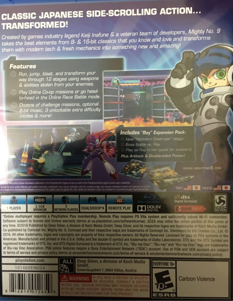 Mighty No. 9 - Sony PlayStation 4 (PS4) (Deep Silver - 1) video game collectible [Barcode 816819012659] - Main Image 2