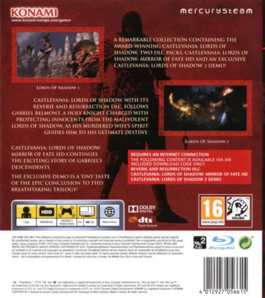 Castlevania: Lords of Shadow Collection - Sony PlayStation 3 (PS3) (Konami - 1) video game collectible [Barcode 4012927056608] - Main Image 2