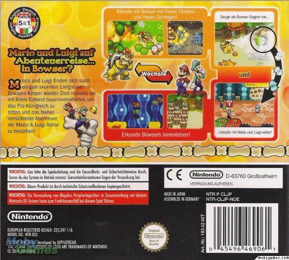 Mario&Luigi Bowser’s Inside Story - Nintendo DS video game collectible - Main Image 2