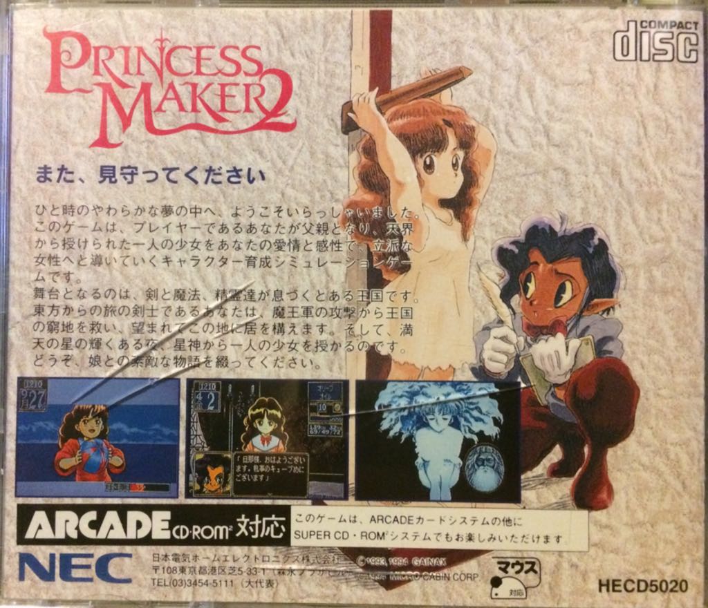 Princess Maker 2 - PC Engine CD (PC Engine Super CDRom2) video game collectible - Main Image 2