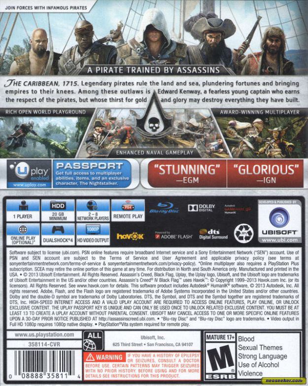 Assassin’s Creed 4: Black Flag (Target Edition) - Sony PlayStation 3 (PS3) (Ubisoft Entertainment - 1) video game collectible [Barcode 008888348788] - Main Image 2