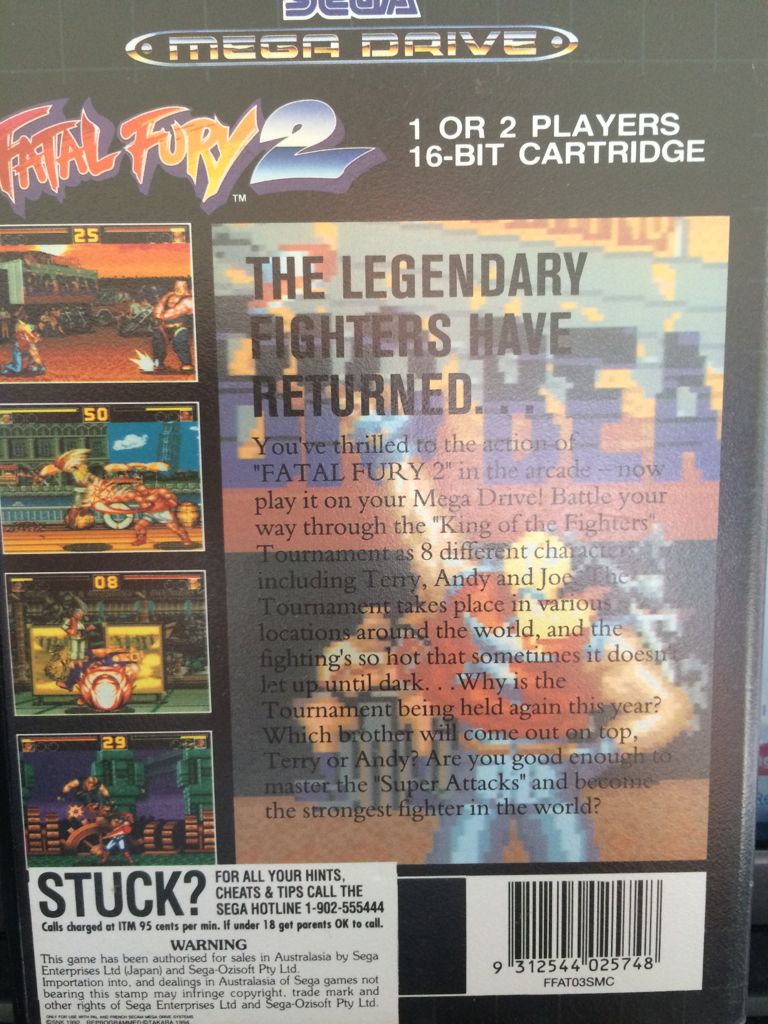 Fatal Fury 2 - Sega Genesis (Mega Drive) (Takara - 1-2) video game collectible [Barcode 9312544025748] - Main Image 2