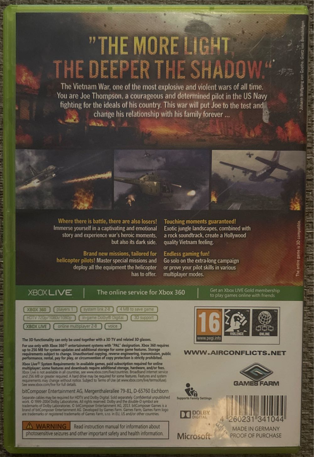 Air Conflicts: Vietnam - Microsoft Xbox 360 (Games Farm - 1) video game collectible [Barcode 4260231341044] - Main Image 2
